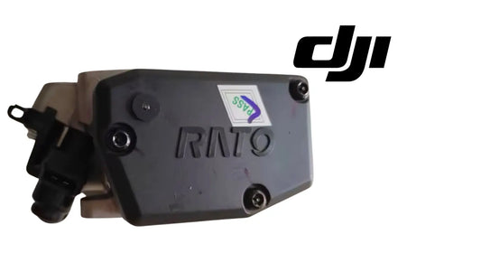 DJI Agras fuel injection control board with RATO label and metal connector ports
