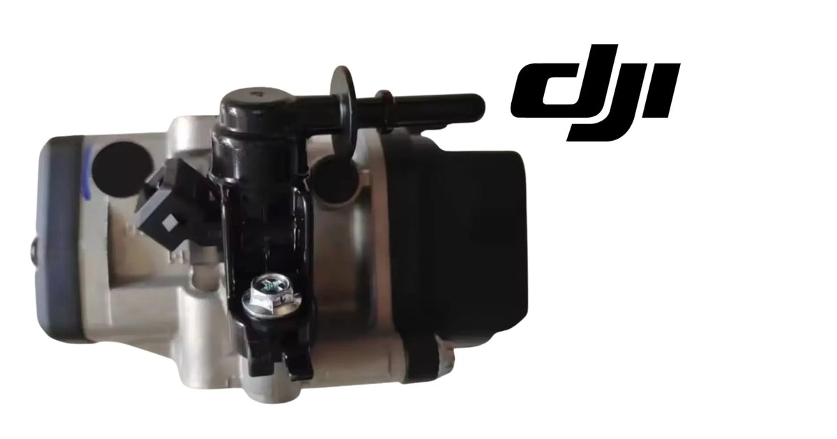DJI Agras fuel injection control board with black housing and visible mounting bracket