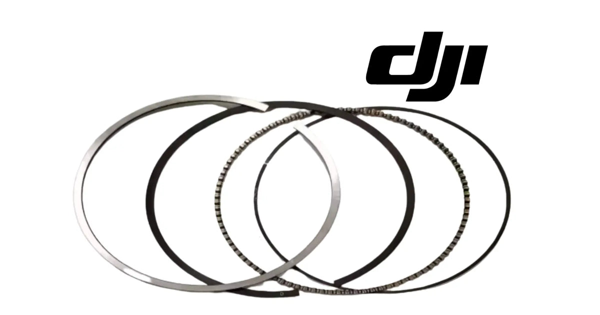 Metal piston rings set, multiple stacked circular rings