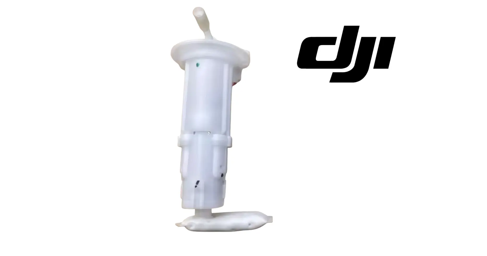 White fuel charge station cylinder with small upright cap and base pads