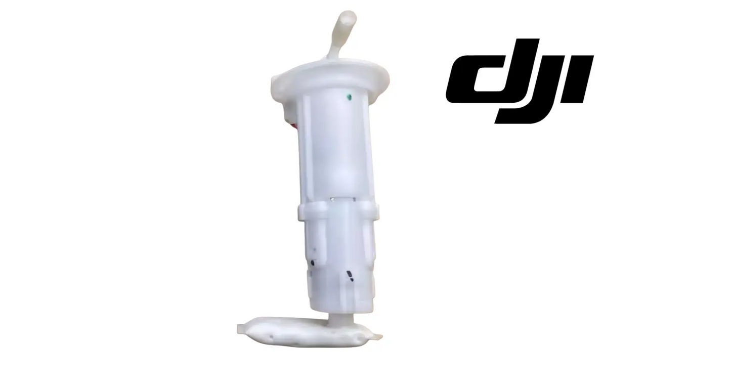 White fuel charge station cylinder with top vent cap and base foot pads