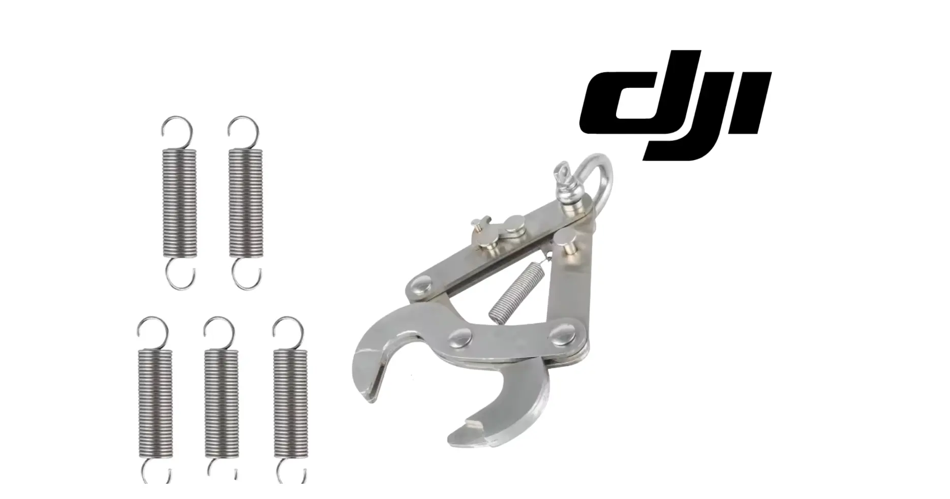 DJI T100 lifting hook with metal latch and spring assemblies