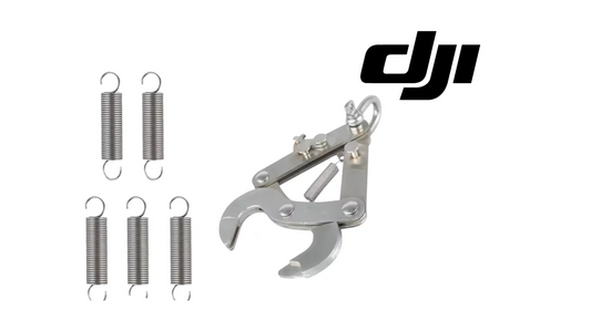 DJI T100 lifting hook with metal latch and spring assemblies