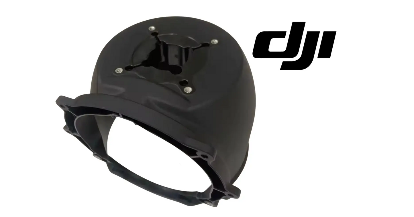 Black spinner disk shell housing with mounting screws and front bracket