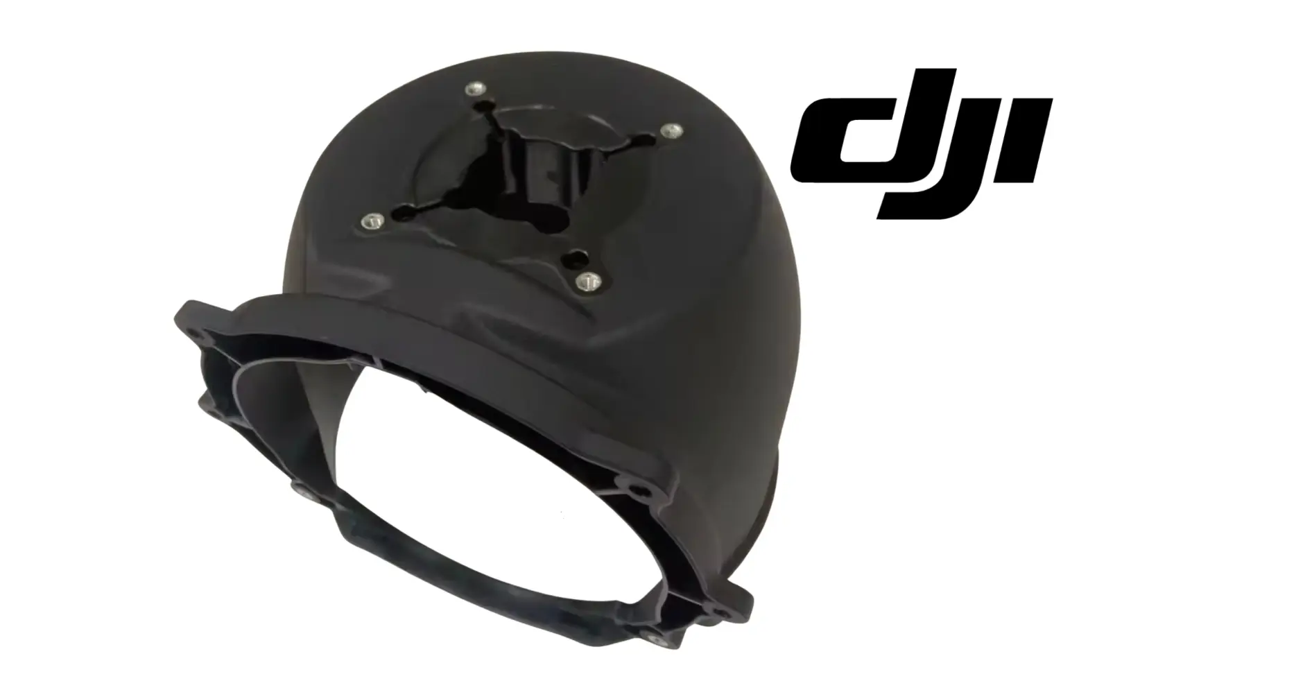 Black spinner disk shell housing with mounting screws and front bracket