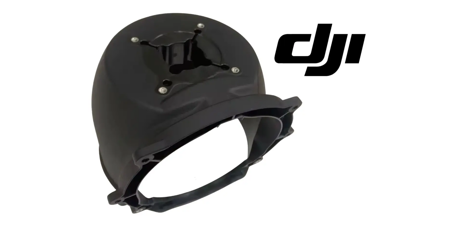 DJI Agras spinner disk shell, black fan housing with mounting screws