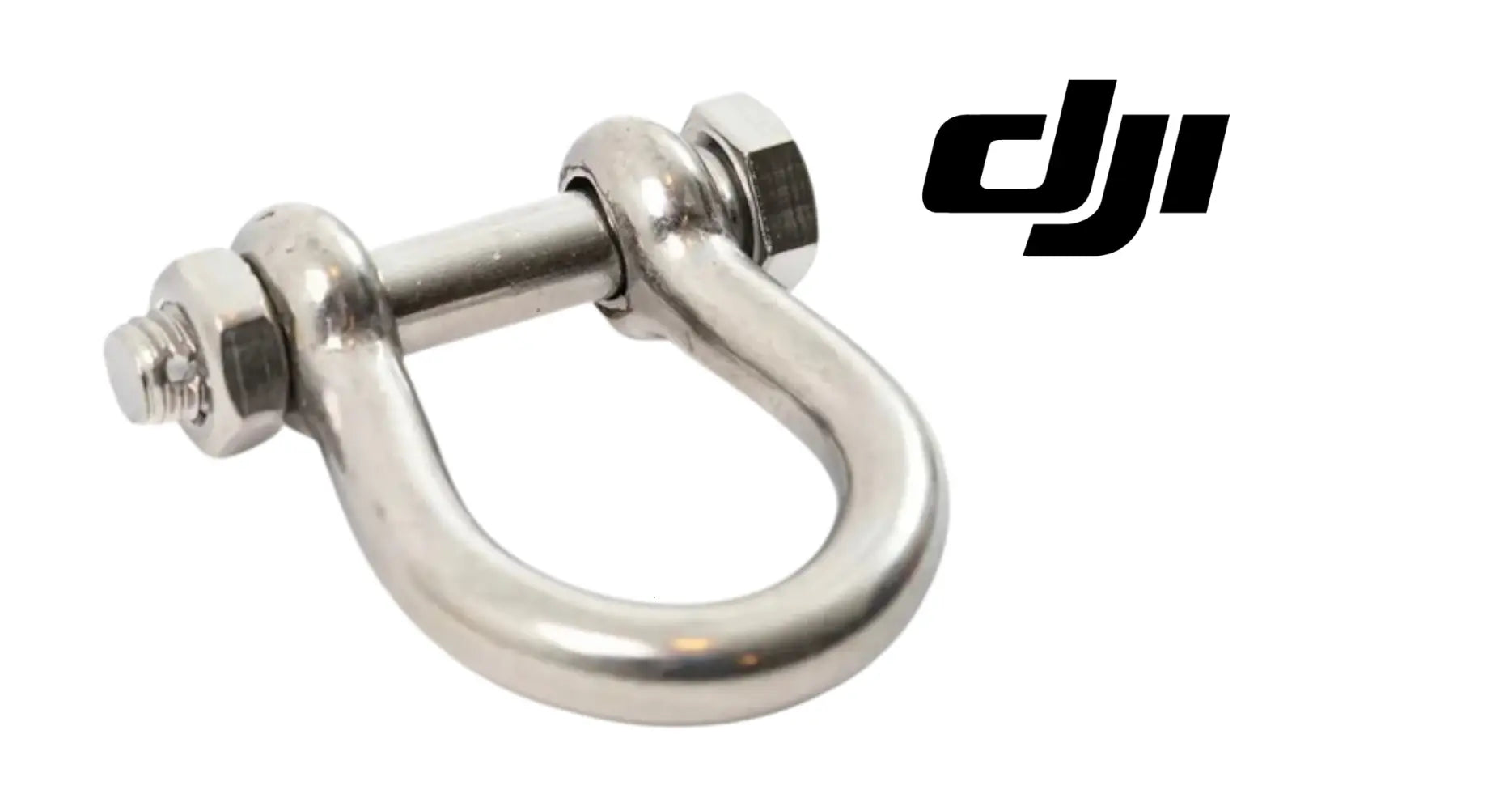 DJI Agras T100 damper hook, galvanized metal U-bolt with two mounting screws