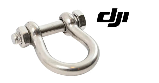 DJI Agras T100 damper hook, galvanized metal U-bolt with two mounting screws