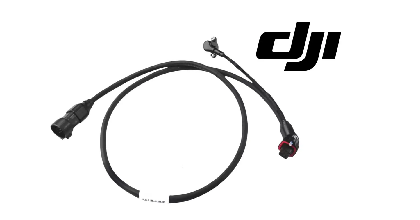 DJI Agras T100 centrifugal sprinkler adapter cable with black connector and red plug