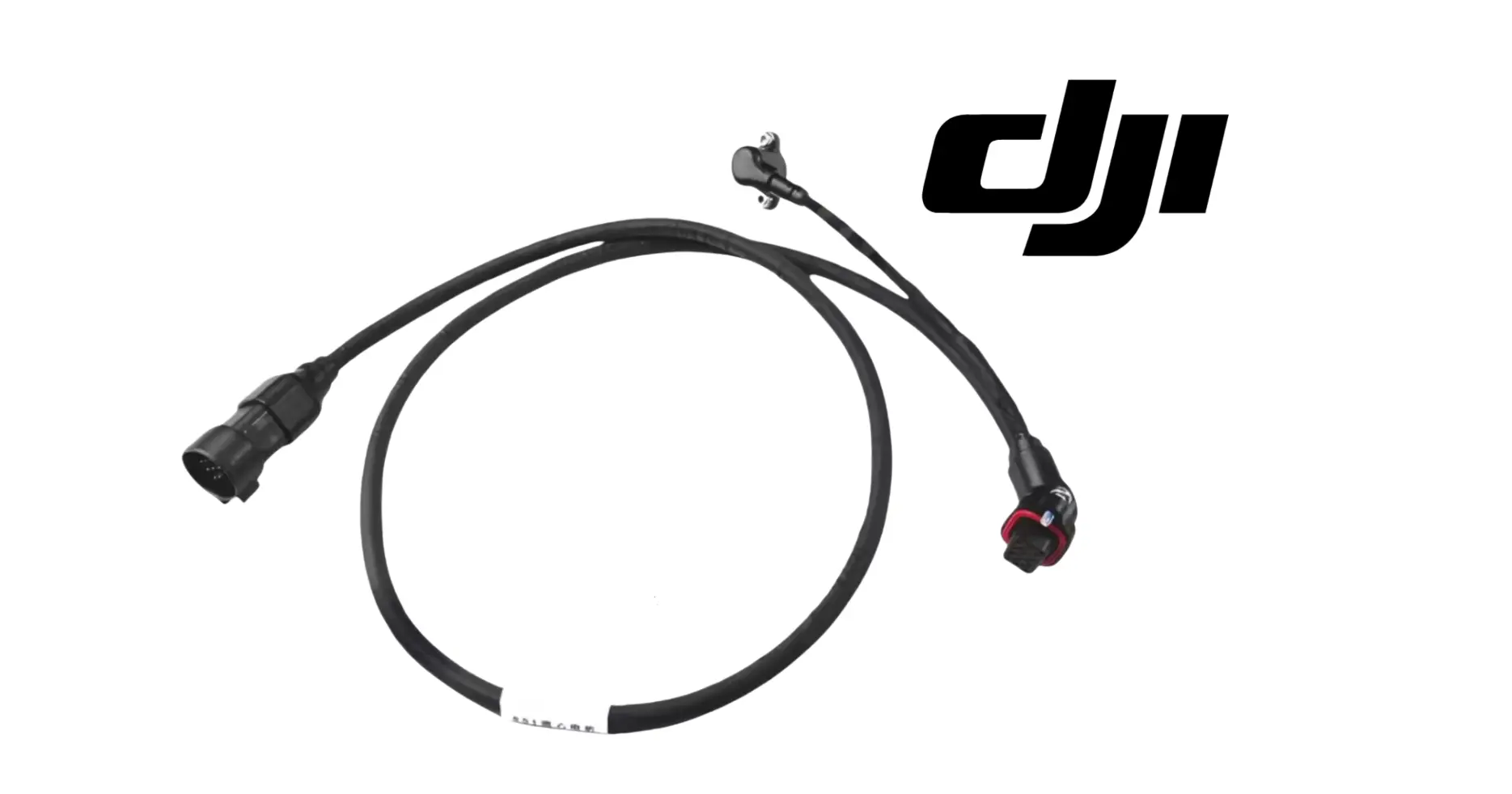 DJI Agras T100 centrifugal sprinkler adapter cable with black connector and red plug