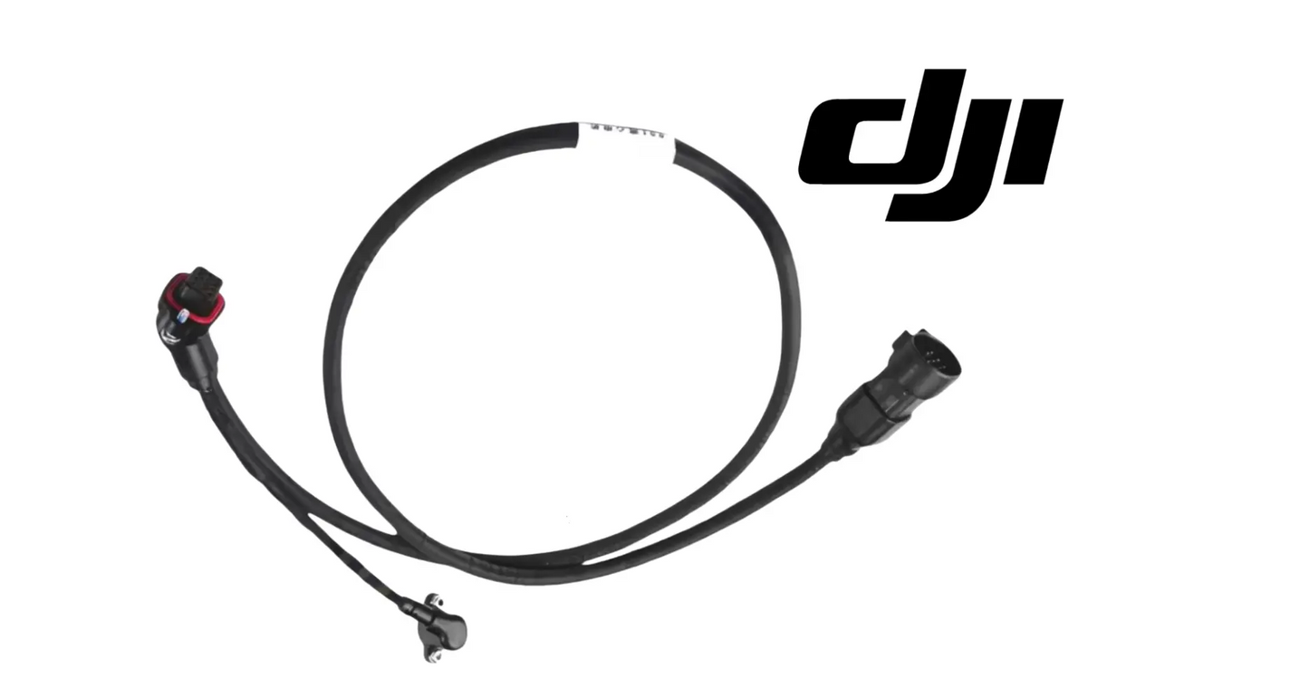 DJI T100 spinner disk cable assembly with two connectors in looping cable