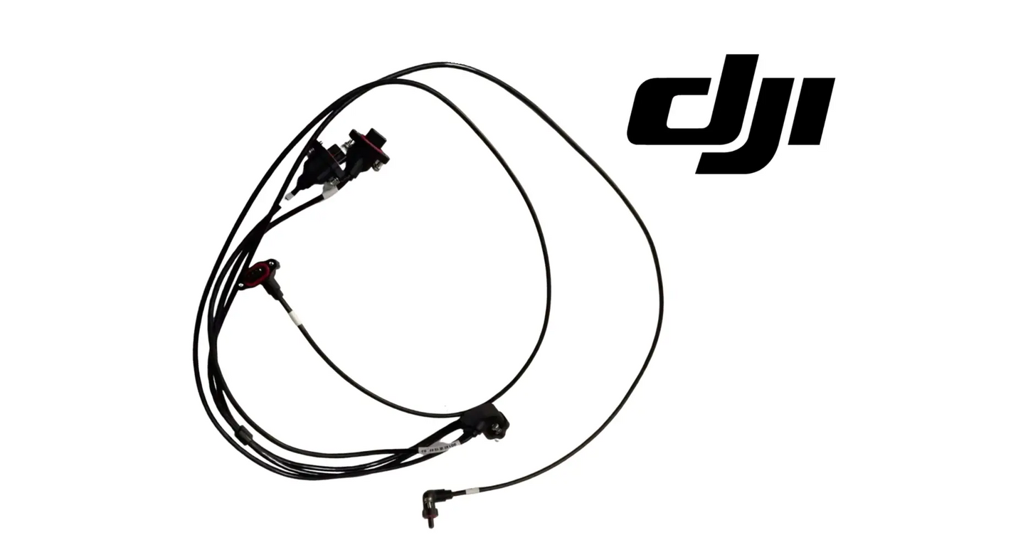 DJI Agras weight sensor signal cable, black wires with plug and sensor leads