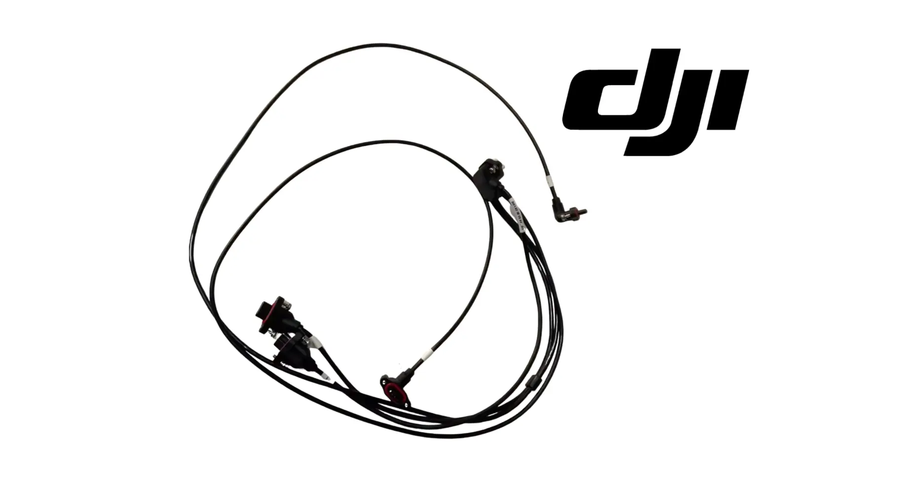 DJI Agras T100 weight sensor signal cable with black coiled wiring and connector ends