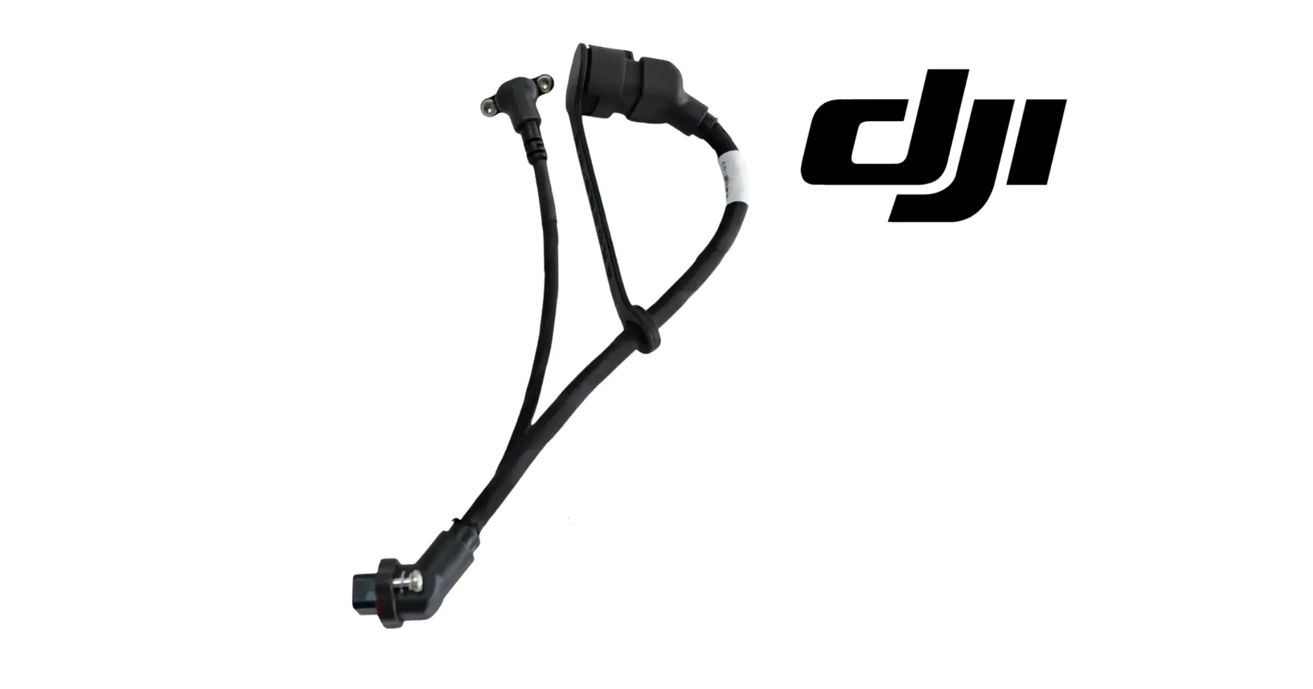 DJI Agras centrifugal sprinkler adapter cable with two end connectors, black cable