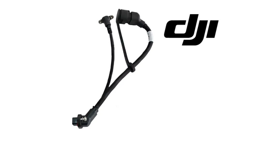 DJI Agras centrifugal sprinkler adapter cable with two end connectors, black cable