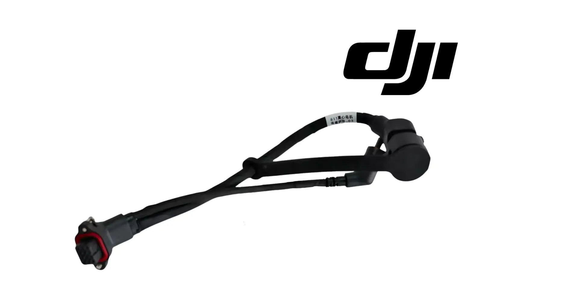 DJI Agras centrifugal sprinkler adapter cable, black cable with round and plug connectors