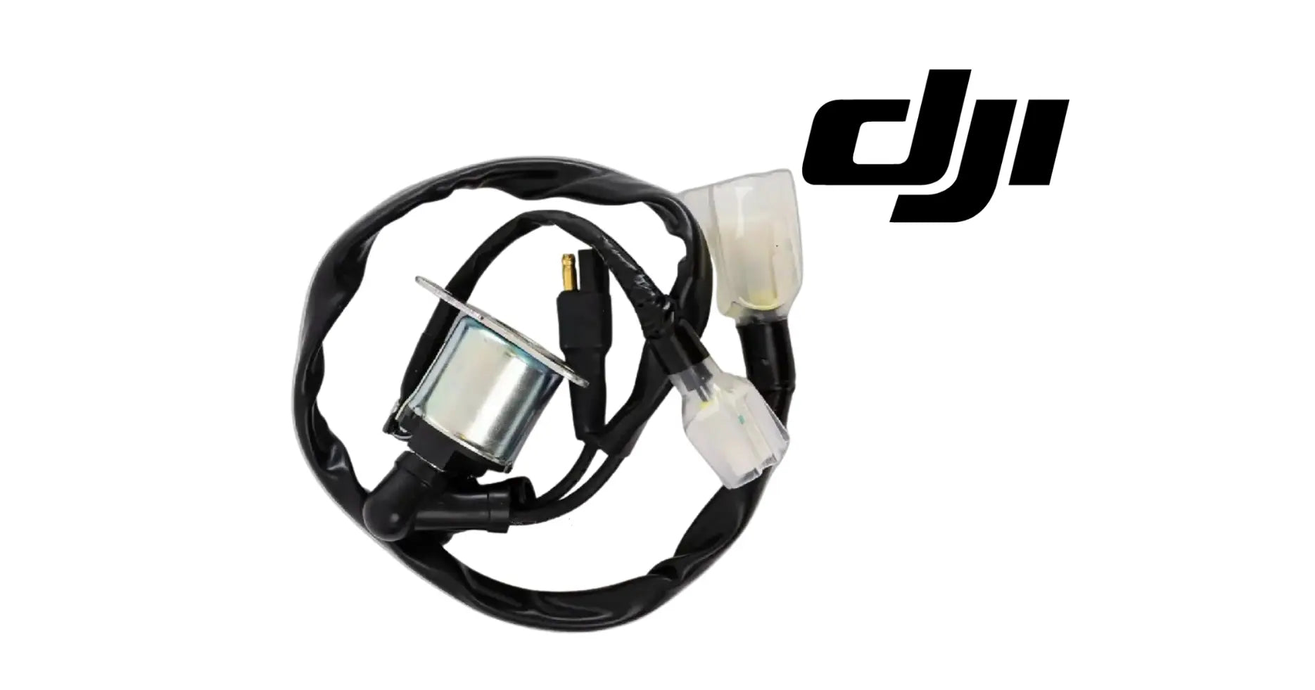 DJI starter motor wiring harness with looped cable and white electrical connectors