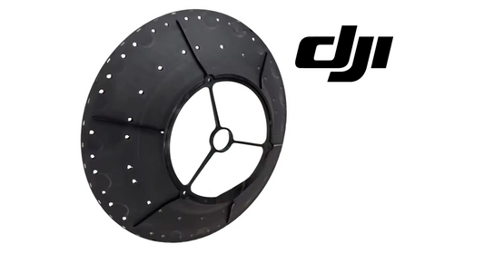 DJI Agras T100 baffle, dark fan guard with spoke hub and scattered vent openings