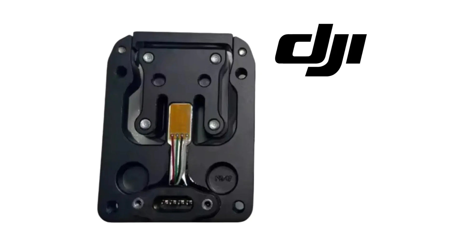 DJI T100 front weight sensor module, black housing with wiring and gold sensor