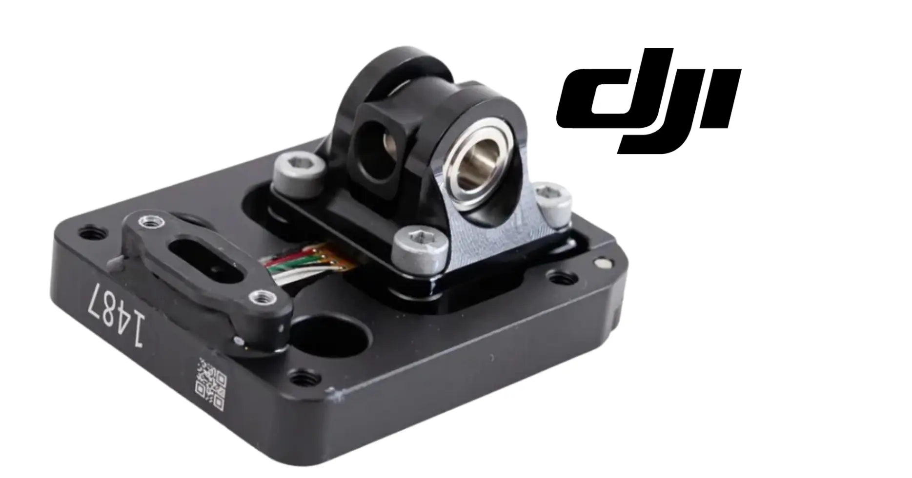 DJI T100 front weight sensor module, black base with mounting hole and metal port