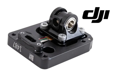 DJI T100 front weight sensor module, black base with mounting hole and metal port