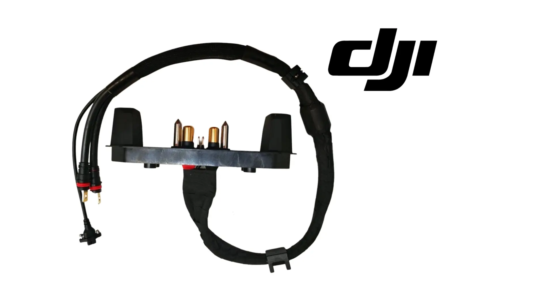 DJI T100 secondary power distribution board module on metal bracket with multi-pin leads