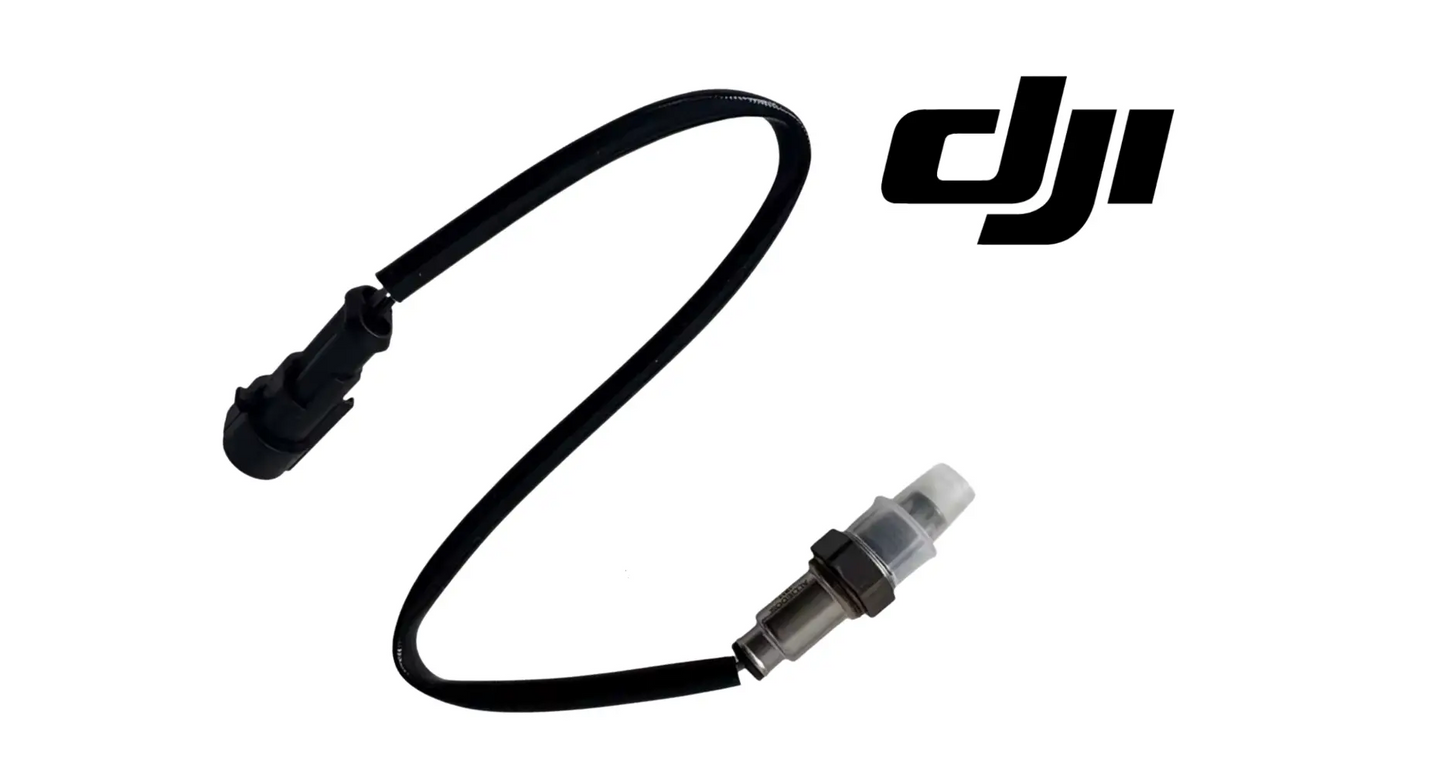 DJI oxidation sensor cable with two ends: black connector clip and gray sensor plug