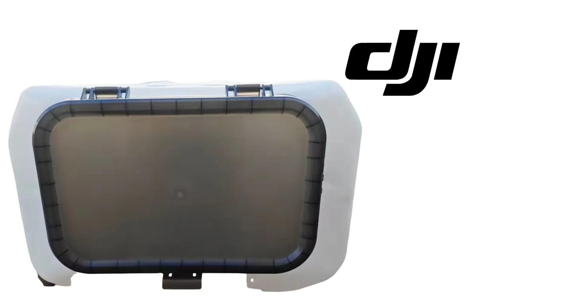 DJI Agras T30 box cover: rectangular hard case with black latches
