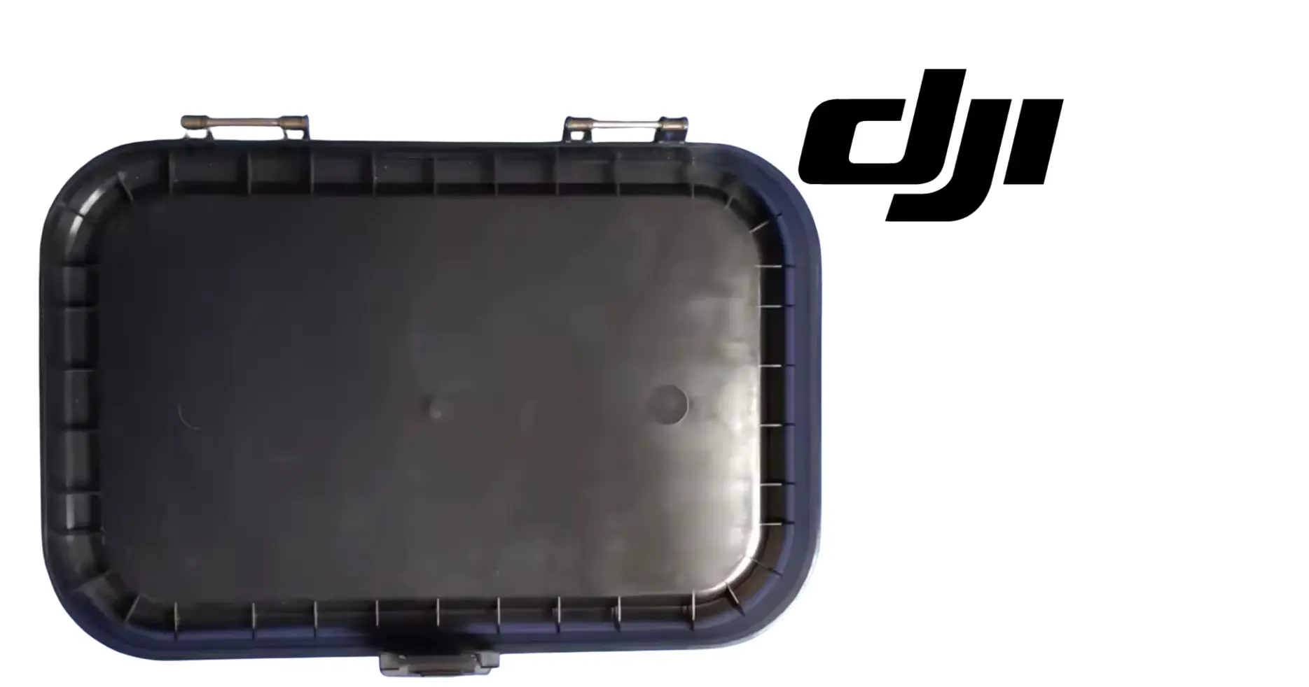 DJI Agras T30 box cover: dark rectangular lid with hinge tabs