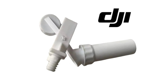 DJI water tank level gauge, gray threaded fitting with angled round sensor