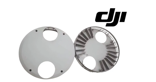 Gray circular motor upper cover with mounting holes and screws, DJI Agras T100