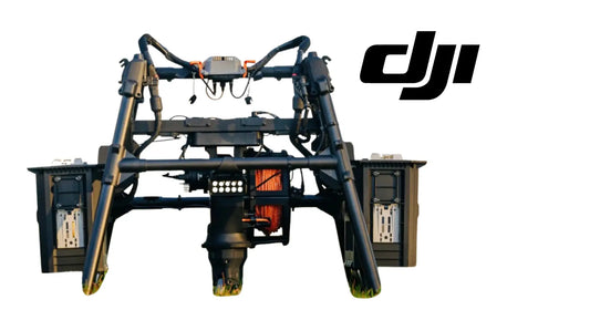 DJI Agras T100 dual-electric lifting cargo frame with four landing arms