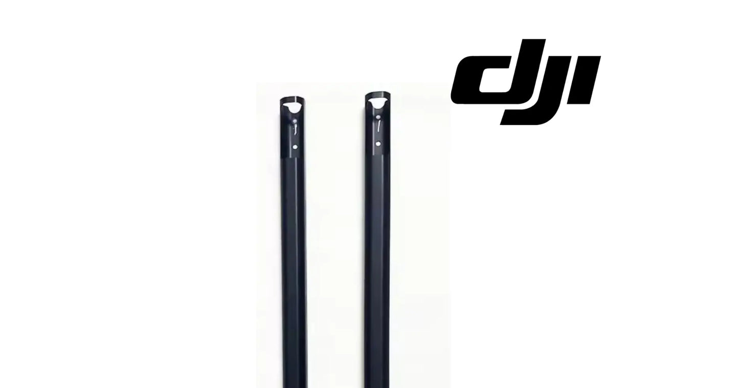 DJI T100 spray rod extension, two dark metal rods with mounting ends