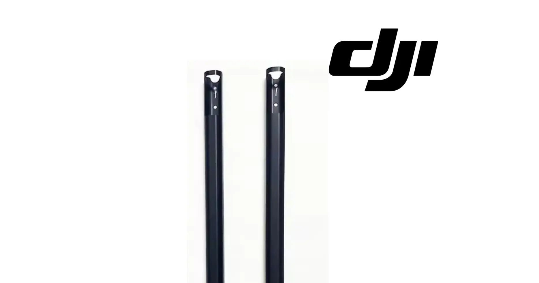 DJI T100 spray rod extension, two dark metal rods with mounting ends