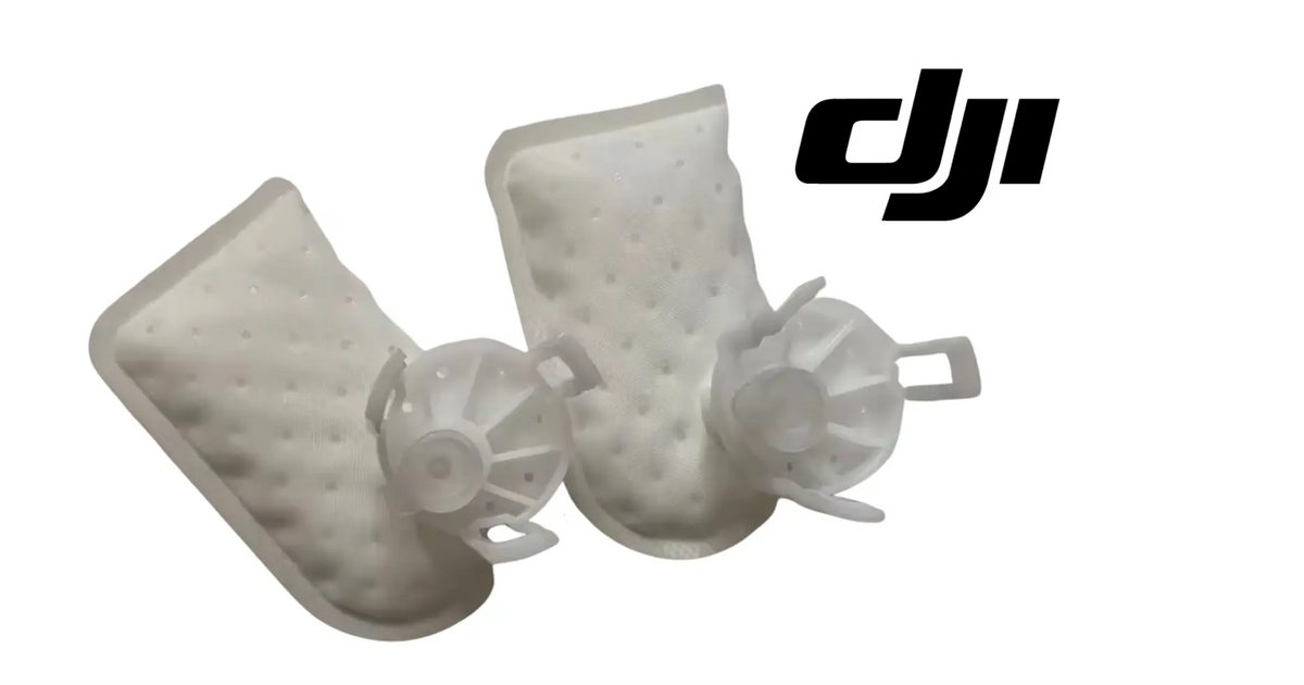 DJI generator oil filter service kit with two foam filters and white pump assembly parts