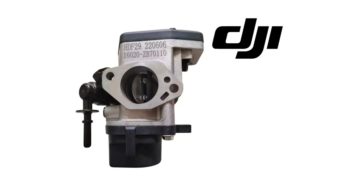 DJI Agras T50 generator ECU module, front view with circular opening and black base