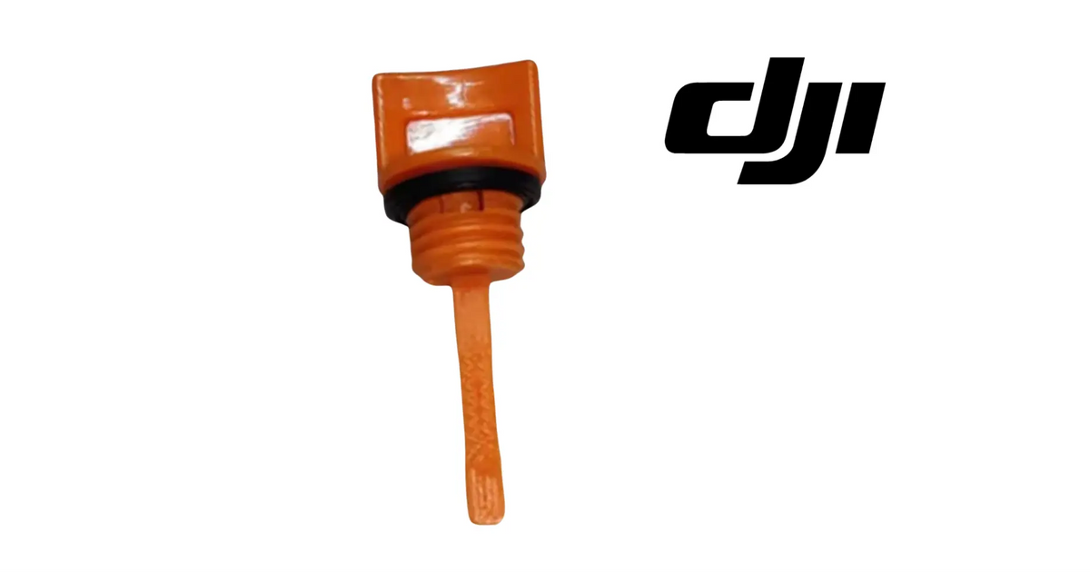 DJI orange oil dipstick filler cap with long dipstick rod