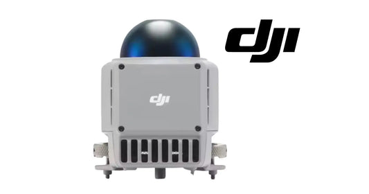DJI Matrice obstacle avoidance sensor module with blue-tinted dome, front view