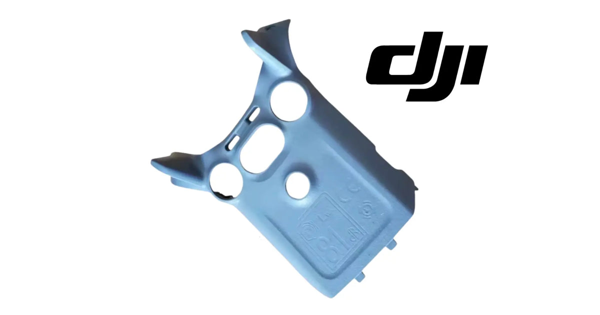 Blue bottom cover shell for DJI Mini 5 Pro with cutouts and mounting holes