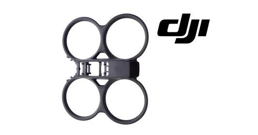 DJI Avata 2 OEM upper shell with four circular prop guards, dark gray, cutout