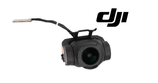 Black gimbal housing shell with front lens and side bracket, DJI logo