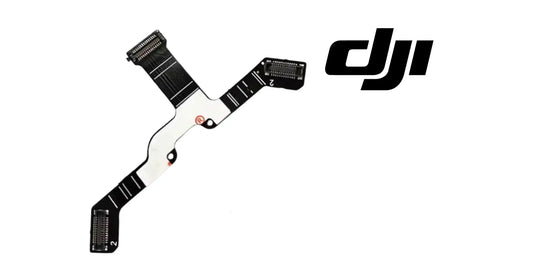DJI fisheye vision ribbon cable angled view with four flexible strip ends