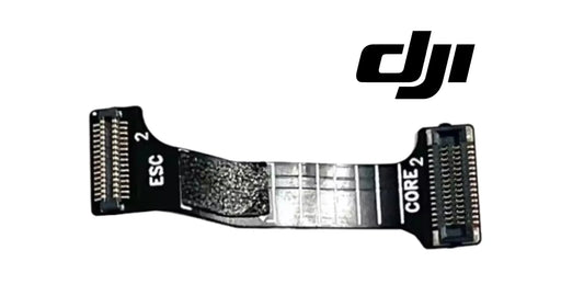 DJI ESC flex cable with pin-header ends, printed ESC and CORE 2 labeling
