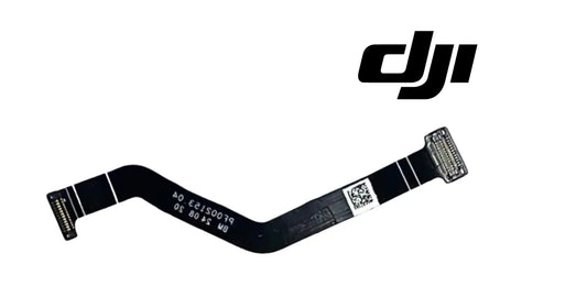 OEM GPS ribbon cable with two connector tabs and QR-code label on black flex