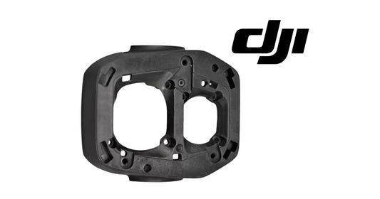Black plastic front camera frame with mounting holes and cutouts