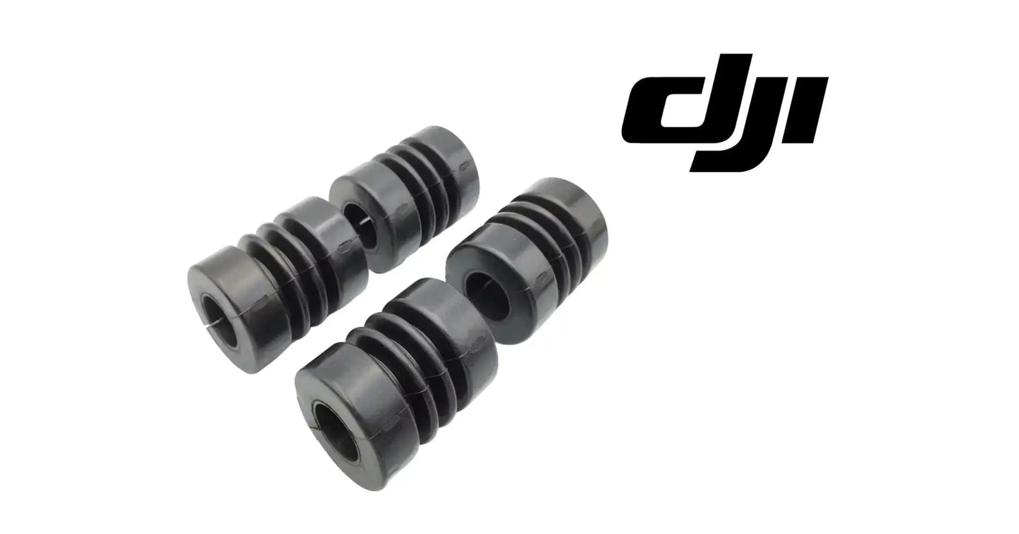 Landing gear shock absorbers, gray/black cylindrical dampers