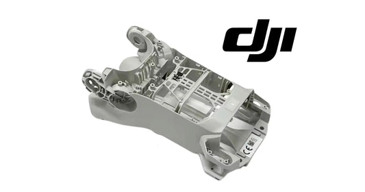 Gray drone middle shell with vented frame openings and mounting points