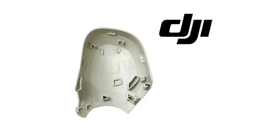 Light gray plastic front left cover shell with openings for DJI Mini 4 Pro drone