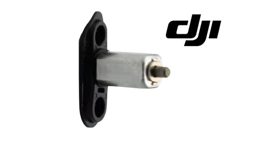 DJI rear left axis mount side view with metal bracket, black bracket frame