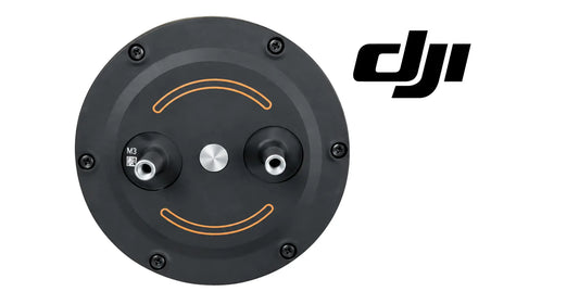DJI Matrice 400 OEM power motor, round black plate with orange arcs around center hub
